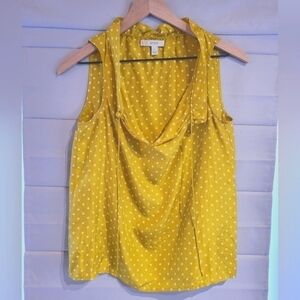 J Crew yellow sleeveless blouse Size 0